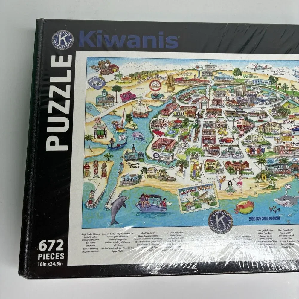 Kiwanis Jigsaw Puzzle Of Venice Florida 672 Pieces Brand New Sealed Rare